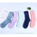 Girls chenille cosy socks custom color